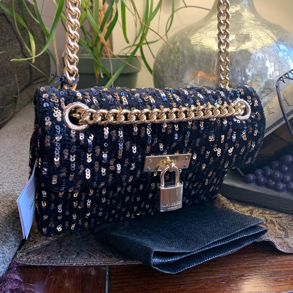 SOLD⛔️Authentic KURT GEIGER LONDON sequins Flap Crosby/shoulder bag - Picture 14 of 16